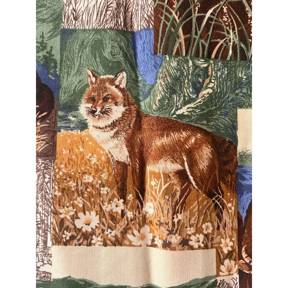 Vtg VIP Cranston Wildlife Cotton Quilting Fabric 44